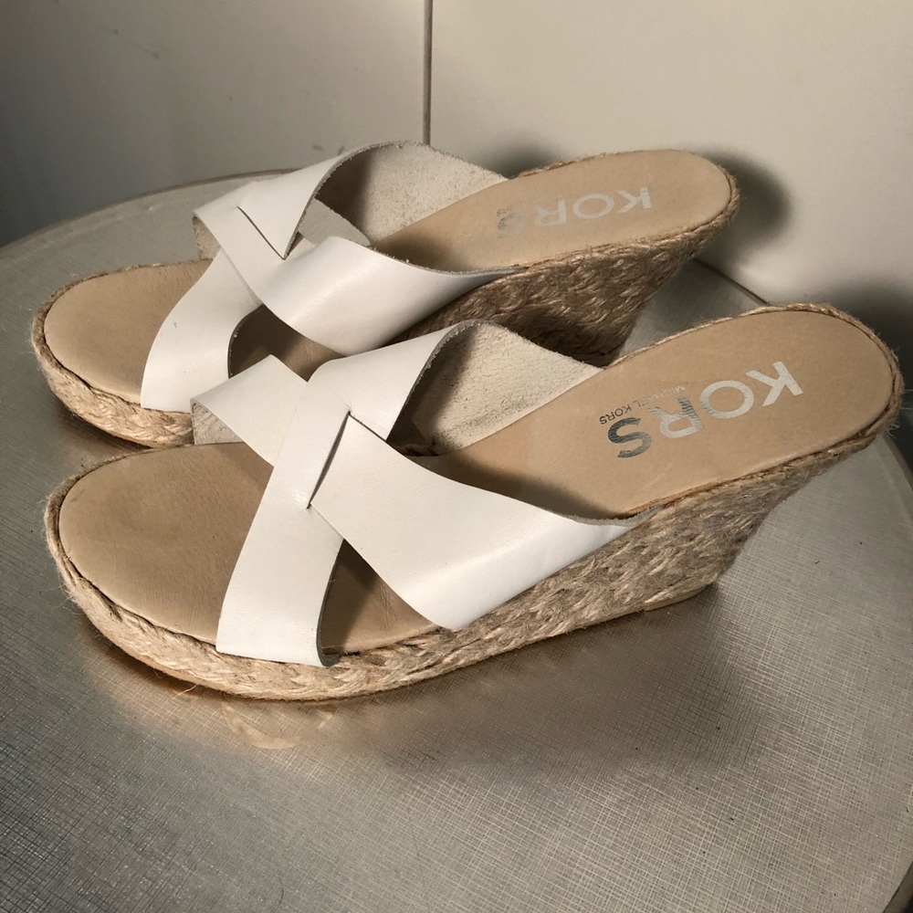 Never worn Michael Kors white Espadrille